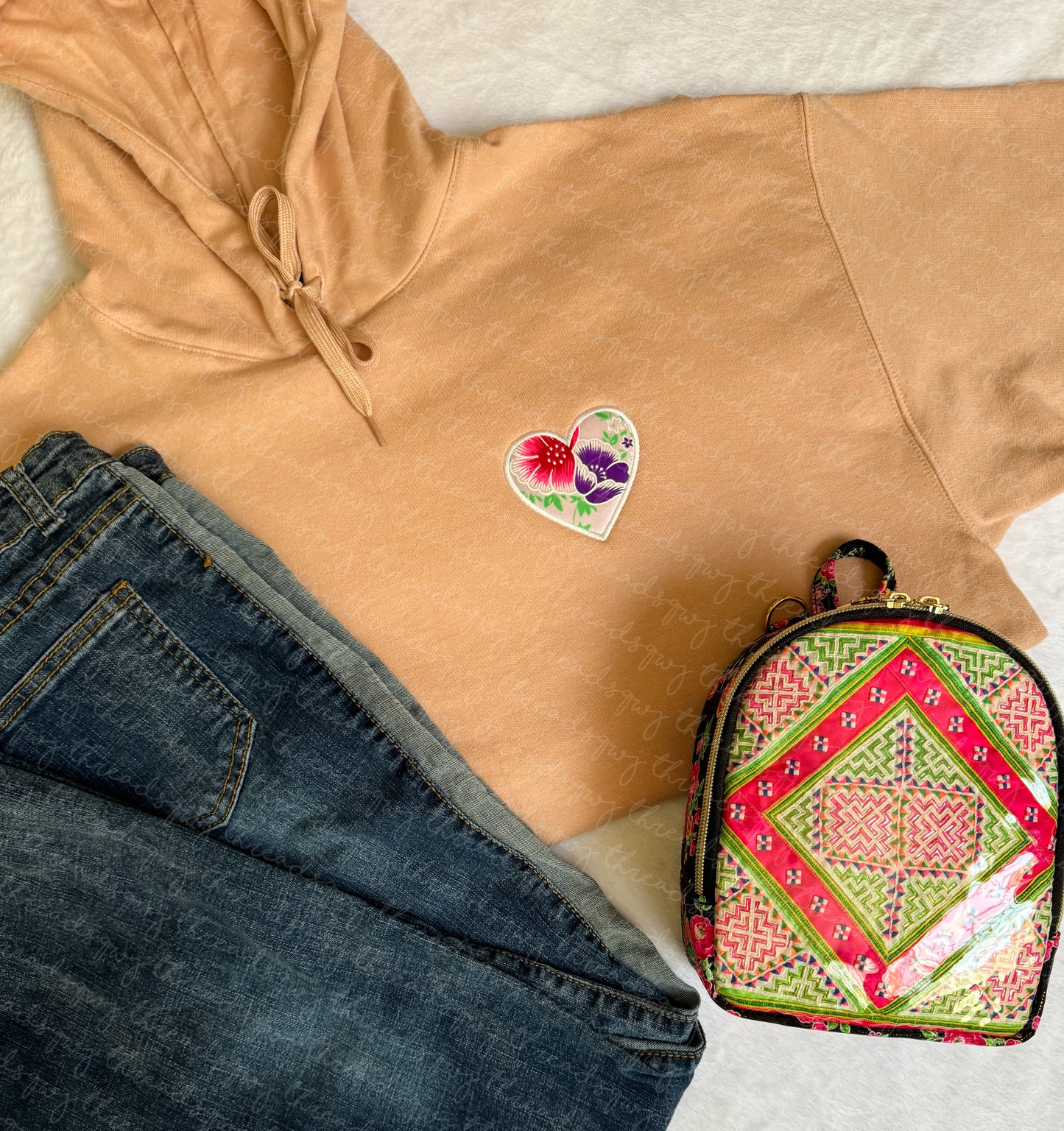 "Hlub Koj Tus Kheej" Retro Heart CUSTOMIZATION Hoodie (PRE-ORDER)