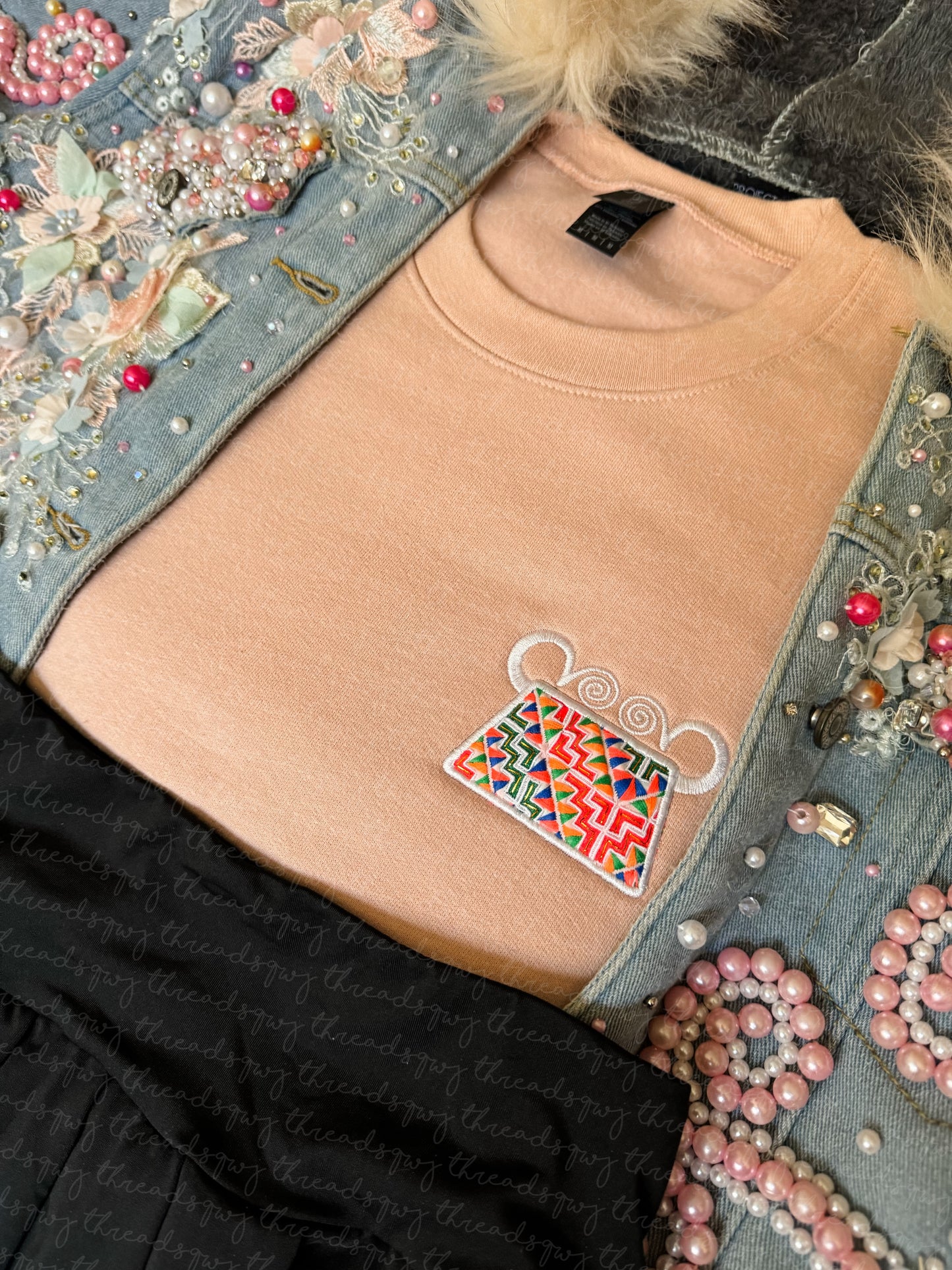Paj Ntaub Mos Phiaj CUSTOMIZATION Crewneck (PRE-ORDER)