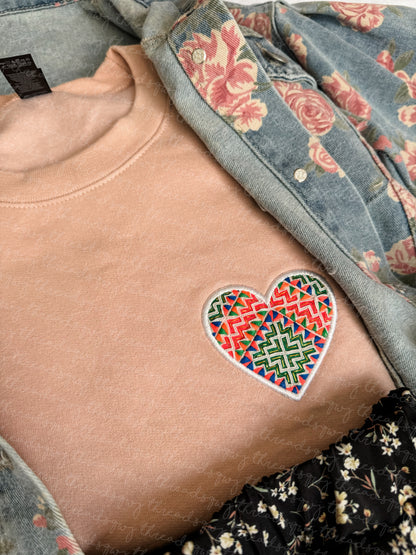 Paj Ntaub Mos Heart CUSTOMIZATION Crewneck (PRE-ORDER)