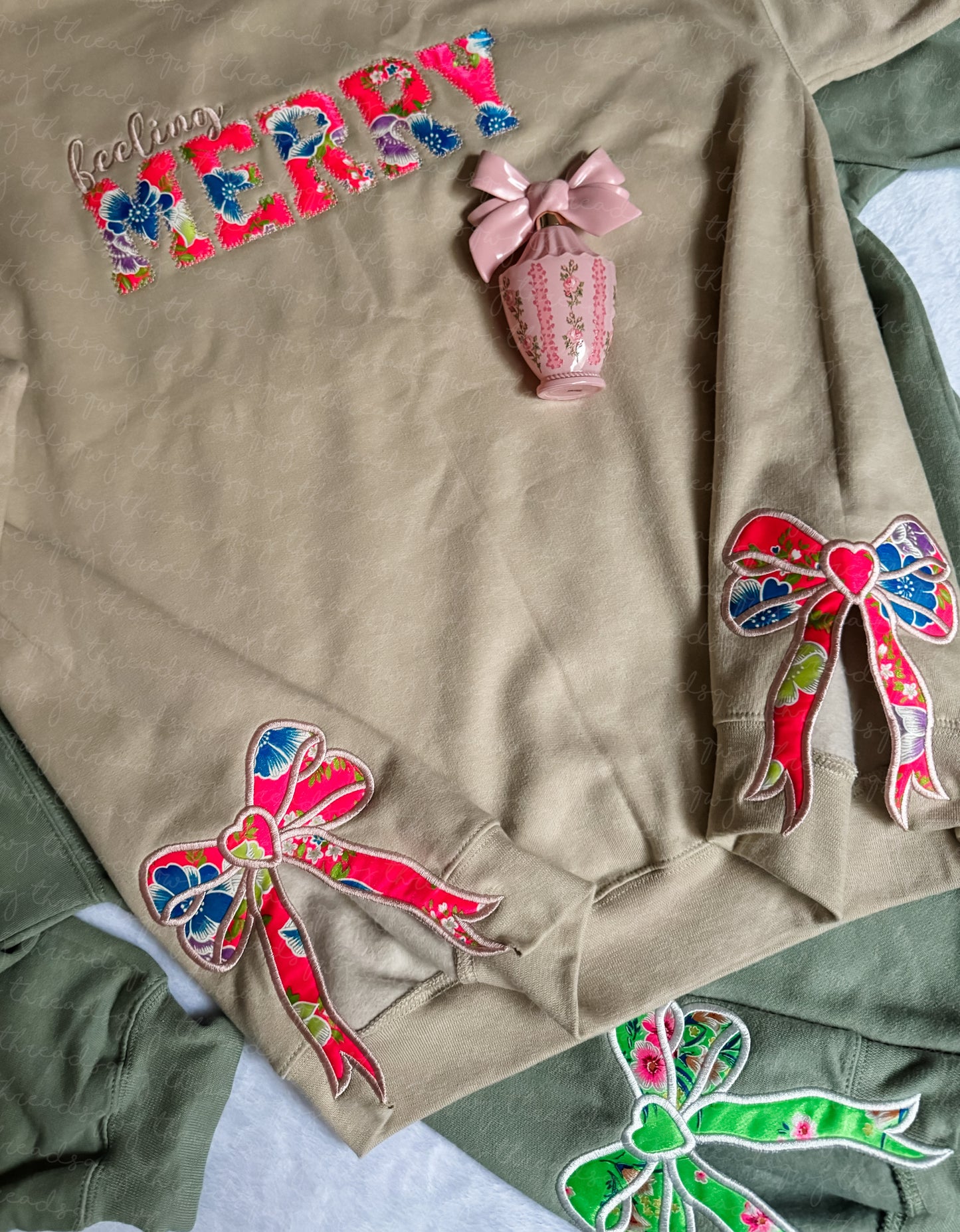 Side Bow Lis Loos Applique CUSTOMIZATION Crewneck (PRE-ORDER)
