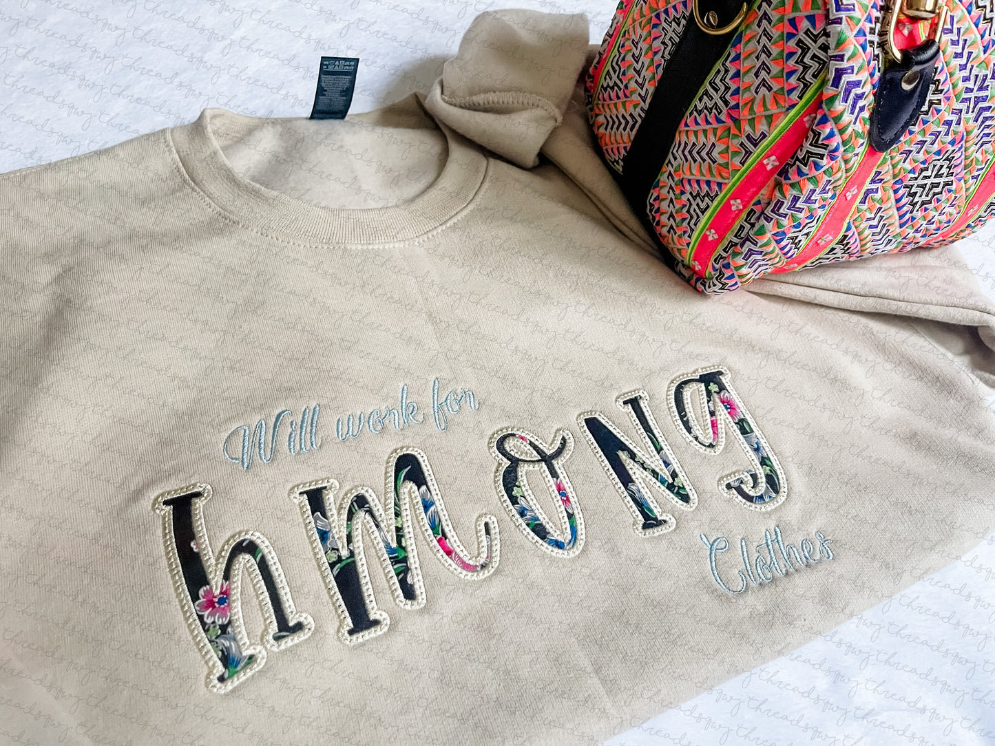Mimic Unicorn "Will work for Hmong Clothes" Crewneck & Hoodie (PRE-ORDER)