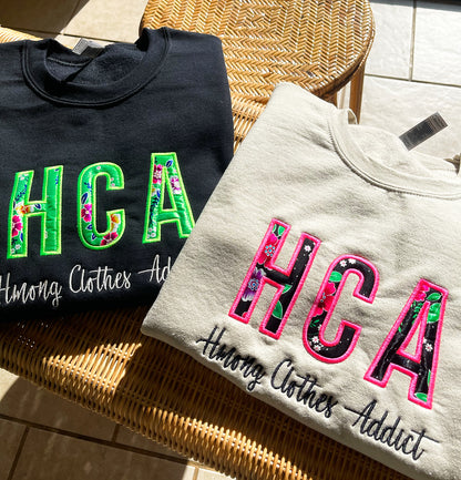 HCA Hmong Clothes Addict CUSTOMIZATION Crewneck (PRE-ORDER)