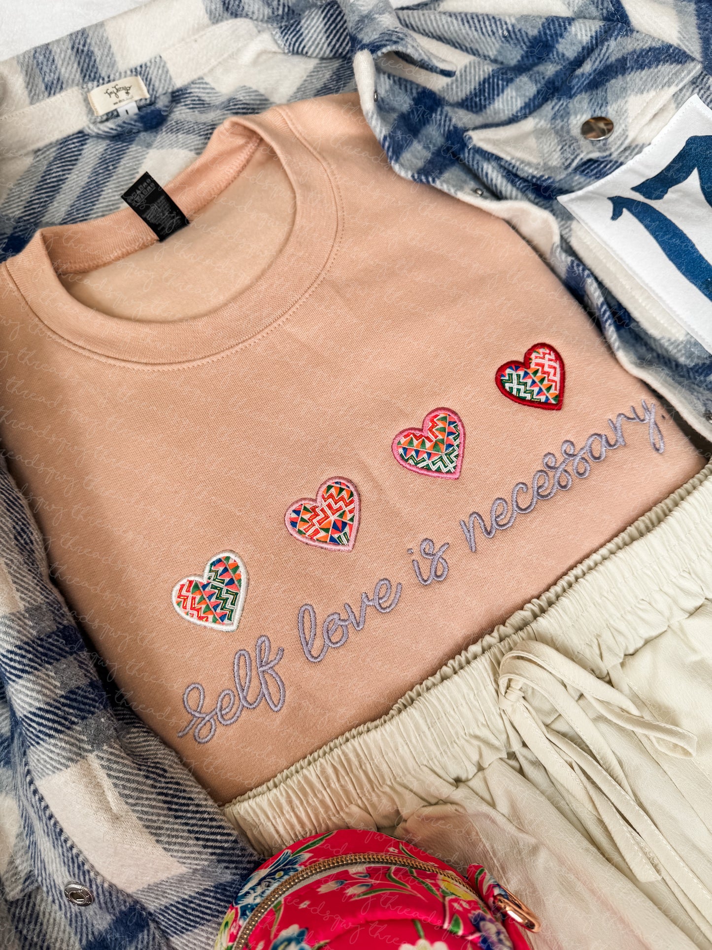 Self Love Scraps Paj Ntaub Mos Crewneck (LIMITED PRE-ORDER)